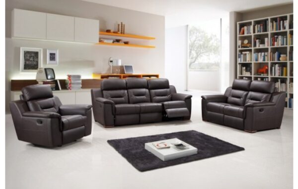 9408 Leather Reclining Sofa Set By Gu Furniture - Image 3