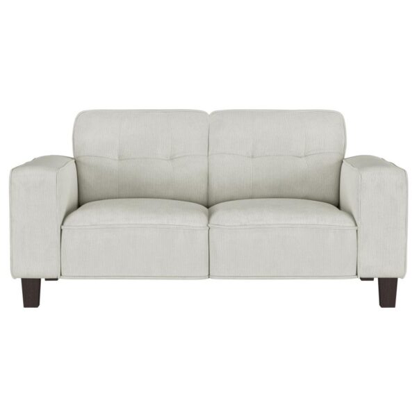 Deerhurst Tufted Loveseat Greige by Coaster Furniture - Image 4