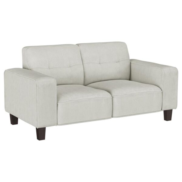 Deerhurst Tufted Loveseat Greige by Coaster Furniture - Image 5