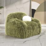 Darwen Swivel Chair in Green Faux Fur – FM64006GR-CH-SW by Furniture of America