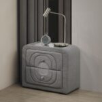 Shelyn Nightstand in Gray Teddy Sherpa BD05653 By ACME