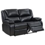 Camila Upholstered Motion Reclining Loveseat Black by Coaster Furniture - Image 4
