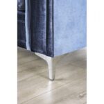 Jodie Love Seat in Satin Blue & Silver – SM2687-LV by Furniture of America - Image 4