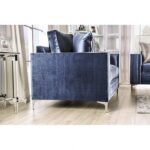 Jodie Love Seat in Satin Blue & Silver – SM2687-LV by Furniture of America - Image 7