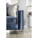 Jodie Love Seat in Satin Blue & Silver – SM2687-LV by Furniture of America - Image 8