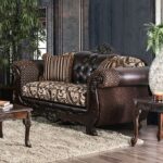 Quirino Traditional Loveseat in Light & Dark Brown – SM6416-LV by Furniture of America