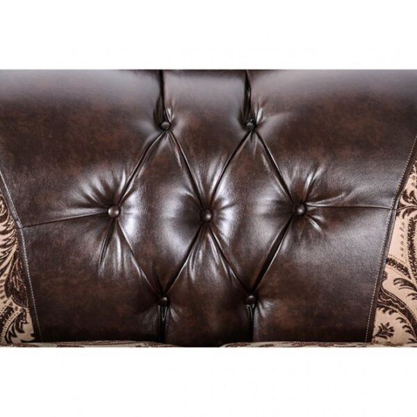 Quirino Traditional Loveseat in Light & Dark Brown – SM6416-LV by Furniture of America - Image 3