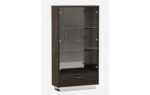 D845 High Gloss Dark Gray Vetrina By Gu Furniture