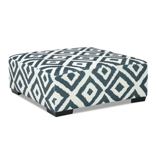 Loughton Transitional Gun Metal & Ivory Chenille Ottoman – SM5195-OT by Furniture of America - Image 3