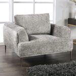 Gladbach Contemporary Gray Chenille Chair – FM63007GY-CH by Furniture of America