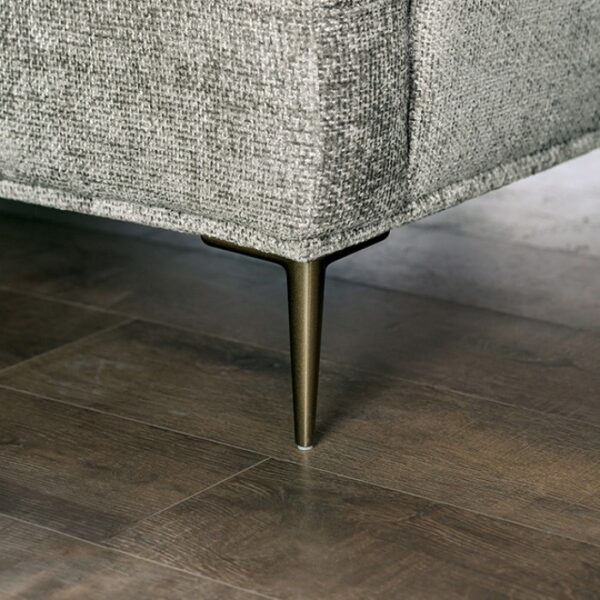 Gladbach Contemporary Gray Chenille Chair – FM63007GY-CH by Furniture of America - Image 2