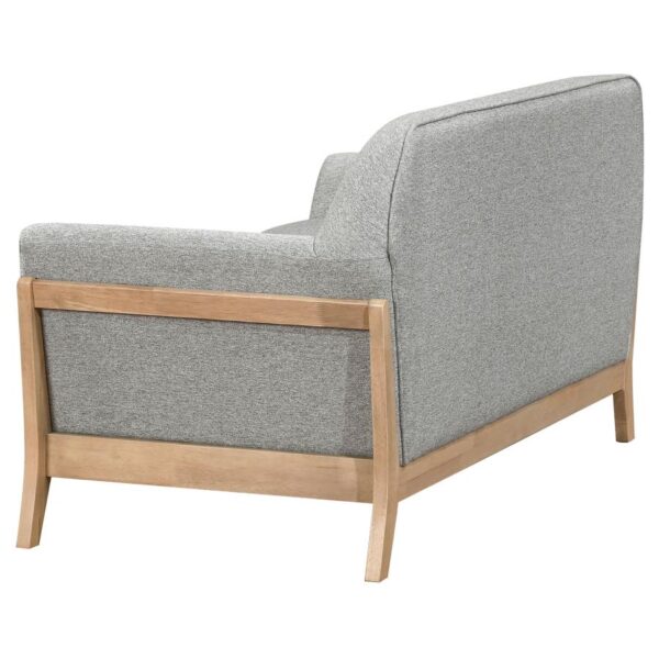 Vaughn Fabric Upholstered Flared Arm Loveseat Gray by Coaster Furniture - Image 3