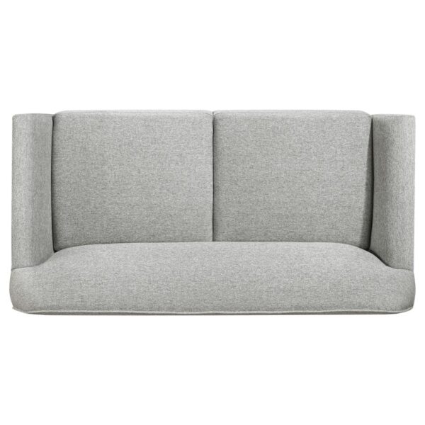 Vaughn Fabric Upholstered Flared Arm Loveseat Gray by Coaster Furniture - Image 4