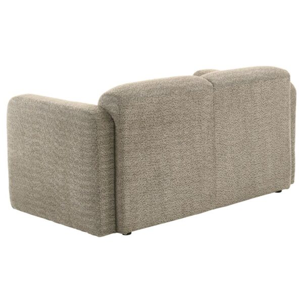 Dorset Modern Brown Fabric Loveseat by Coaster Furniture - Image 4