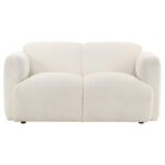 Dorset Modern White Sculpted Loveseat by Coaster Furniture - Image 2