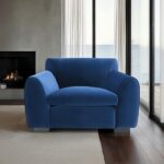 Severo Contemporary Royal Blue Velvet Chair – FM61005BL-CH by Furniture of America