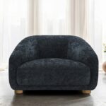 Kolvere Contemporary Black Chenille Chair – FM61006BK-CH by Furniture of America