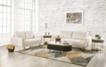 Elverum Contemporary Off-White Boucle Sofa – FM61000WH-SF by Furniture of America - Image 3