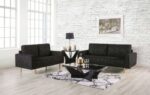 Elverum Contemporary Black Boucle Sofa – FM61000BK-SF by Furniture of America - Image 2