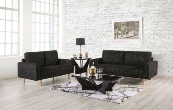 Elverum Contemporary Black Boucle Sofa – FM61000BK-SF by Furniture of America - Image 2