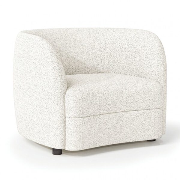 Versoix Contemporary Off-White Boucle Chair – FM61003WH-CH by Furniture of America - Image 2