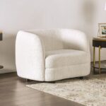 Versoix Contemporary Off-White Boucle Chair – FM61003WH-CH by Furniture of America