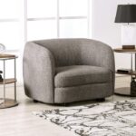 Versoix Contemporary Charcoal Gray Boucle Chair – FM61003GY-CH by Furniture of America