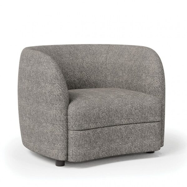 Versoix Contemporary Charcoal Gray Boucle Chair – FM61003GY-CH by Furniture of America - Image 2