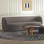 Versoix Contemporary Charcoal Gray Boucle Sofa by Furniture of America