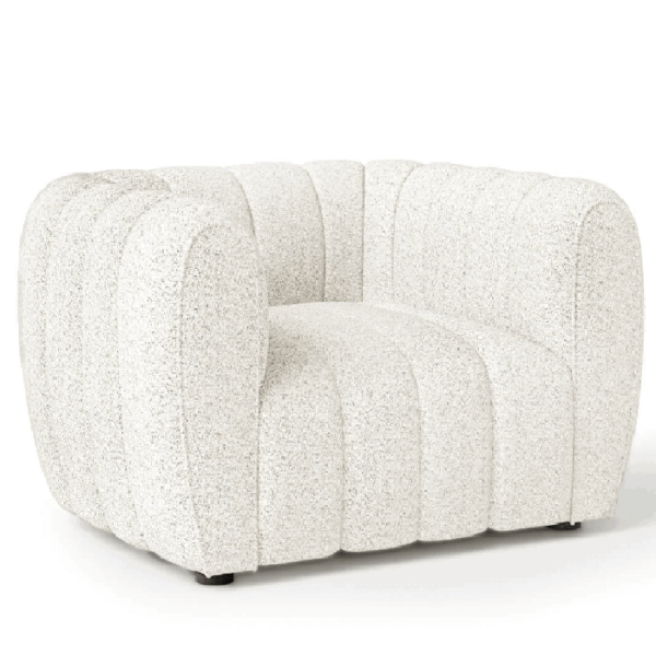 Aversa Contemporary Off-White Boucle Chair – FM61002WH-CH  by Furniture of America - Image 5