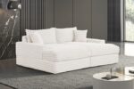 Tavedestrand White Double Chaise Sofa with USB Ports – FM6900WH-PK by Furniture of America