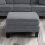 Moretaine Dark Gray Storage Ottoman  – SL6932DG-OT by Furniture of America