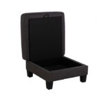 Cinderford Dark Gray Storage Ottoman with Hidden Storage – SL6936DG-OT by Furniture of America - Image 2