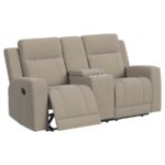 Brentwood Reclining Loveseat Taupe by Coaster Furniture - Image 3