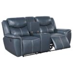 Sloane Upholstered Padded Arm Reclining Loveseat Blue by Coaster Furniture - Image 2