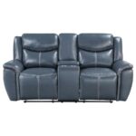 Sloane Upholstered Padded Arm Reclining Loveseat Blue by Coaster Furniture - Image 3