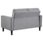 Bowen Upholstered Track Arm Tufted Loveseat Gray by Coaster Furniture - Image 4