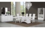 D313 High Gloss White Dining Set By Gu Furniture