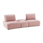 Stavanger Pink 2-Seater Sofa with Rectangular Ottoman Contemporary FM63001PK-E  by Furniture of America