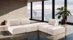 Stavanger Light Brown L-Sectional Sofa Contemporary FM63001LB-F by Furniture of America - Image 2