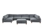 Dagenham Gray Sectional Sofa [A] – Contemporary Modular Design FM6800GY-A by Furniture of America - Image 2