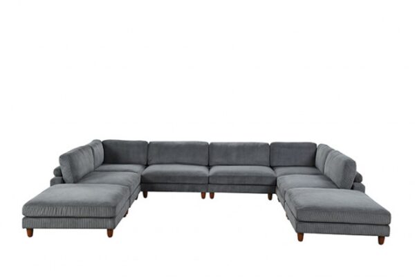 Dagenham Gray Sectional Sofa [B] – Contemporary Modular Comfort | FM6800GY-B by Furniture of America - Image 2