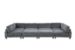 Dagenham Gray Sectional Sofa [B] – Contemporary Modular Comfort | FM6800GY-B by Furniture of America - Image 4