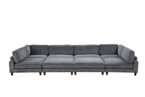 Dagenham Gray Sectional Sofa [B] – Contemporary Modular Comfort | FM6800GY-B by Furniture of America - Image 4