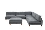 Dagenham Gray Sectional Sofa [C] Contemporary FM6800GY-C by Furniture of America