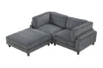 Dagenham Gray Sectional Sofa [D] – Contemporary  FM6800GY-D by Furniture of America - Image 2
