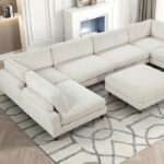 Dagenham Beige Sectional Sofa [A] FM6800BG-A by Furniture of America