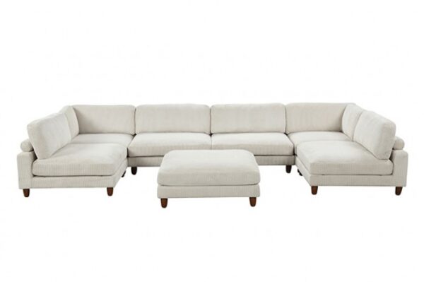 Dagenham Beige Sectional Sofa [A] FM6800BG-A by Furniture of America - Image 4