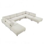 Dagenham Beige Sectional Sofa [B] FM6800BG-B  by Furniture of America - Image 4