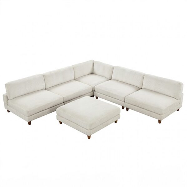 Dagenham Beige Sectional Sofa [C] FM6800BG-C by Furniture of America - Image 2